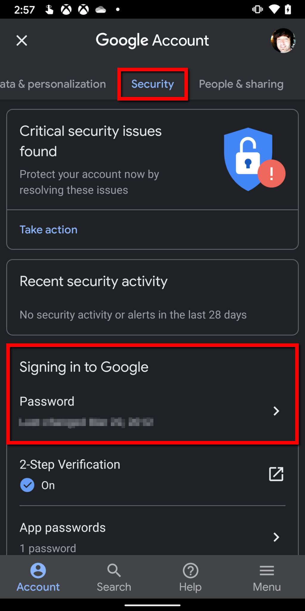 ios change password for gmail on mac air